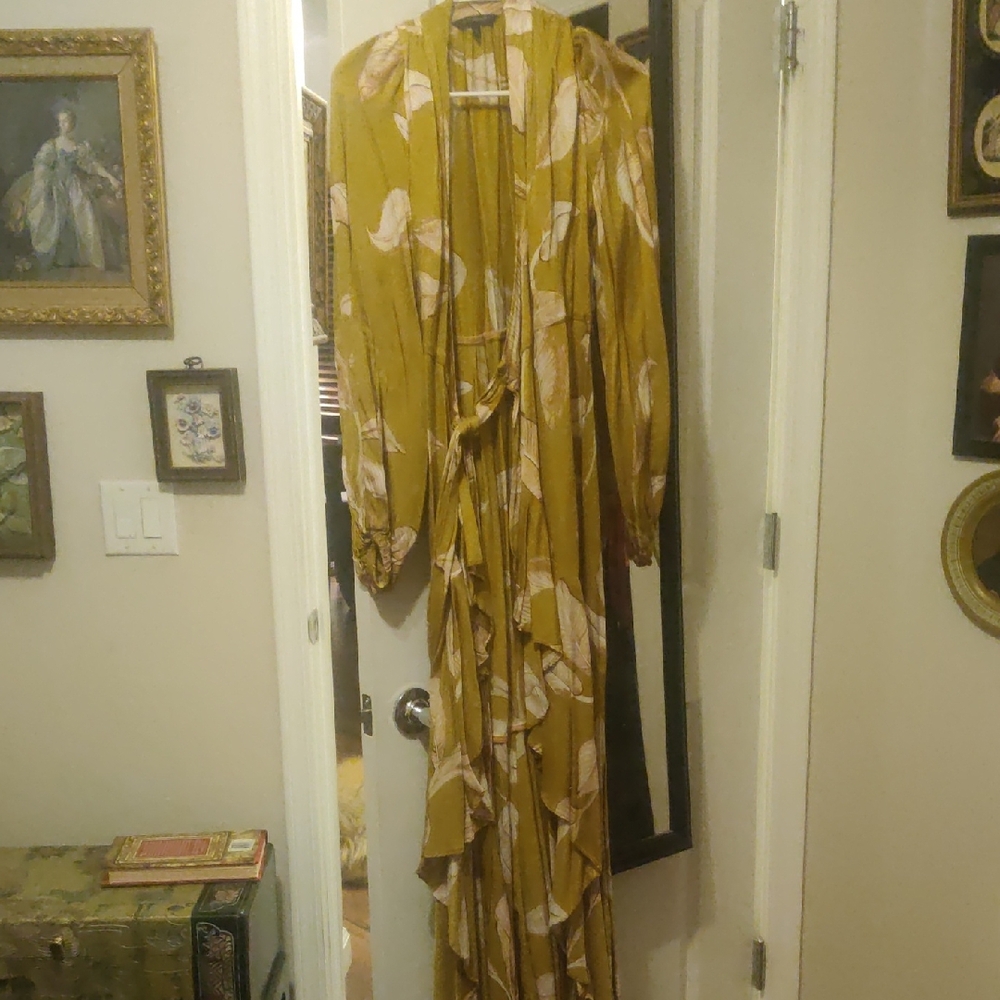 Banana Republic Yellow Floral Maxi Dress